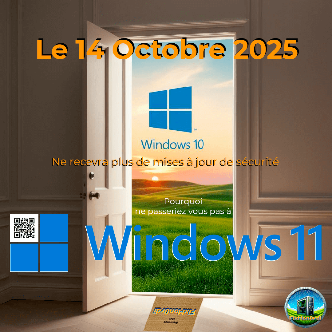 FixMonOrdi annonce la fin des mises à jours de Windows 10, le 14 Octobre 2025