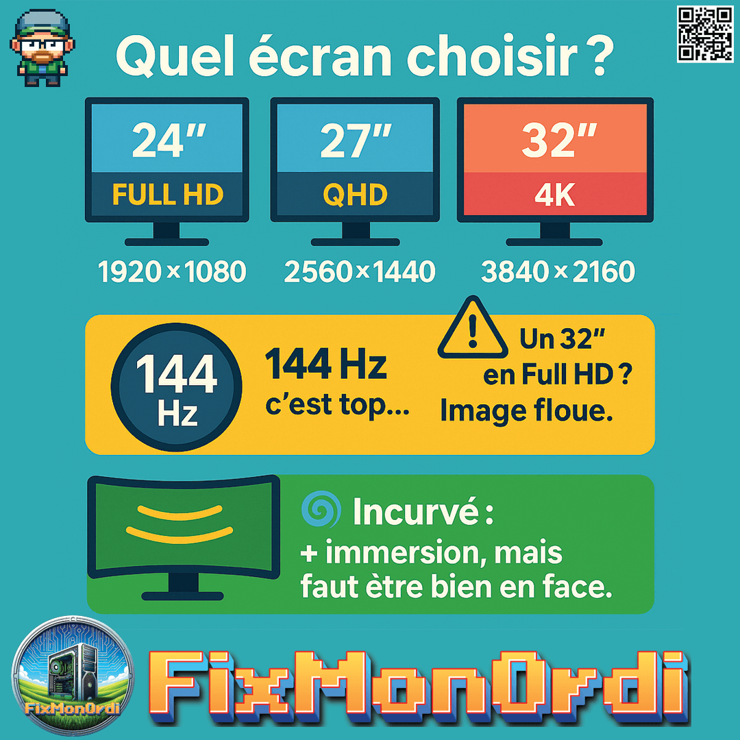 Quelle résolution choisir en fonction de la taille de l'écran