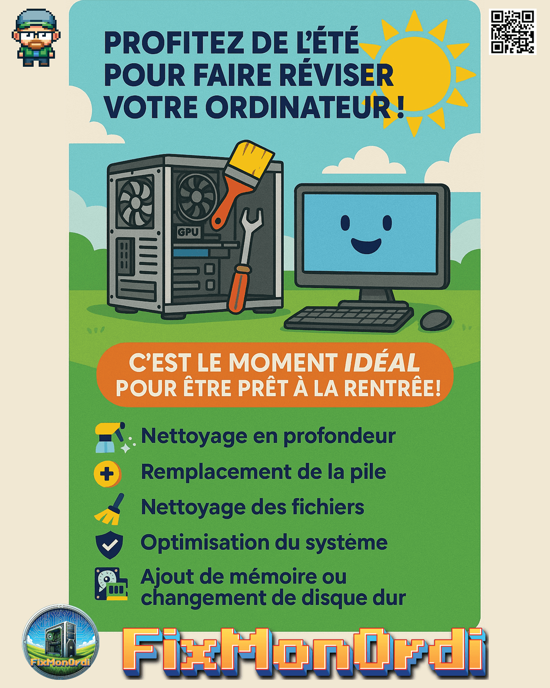 Faire la révision de son ordinateur avant la rentrée.