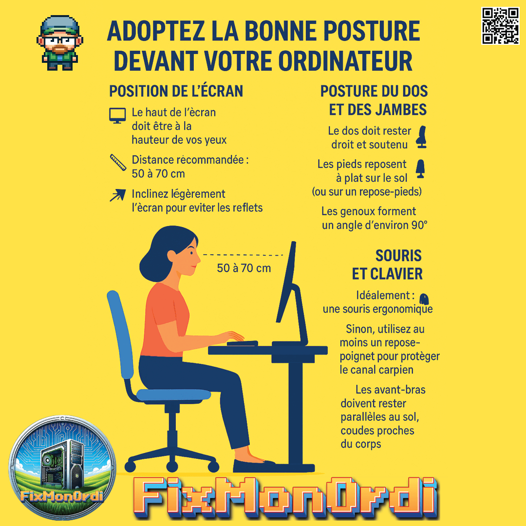 La bonne position devant son écran