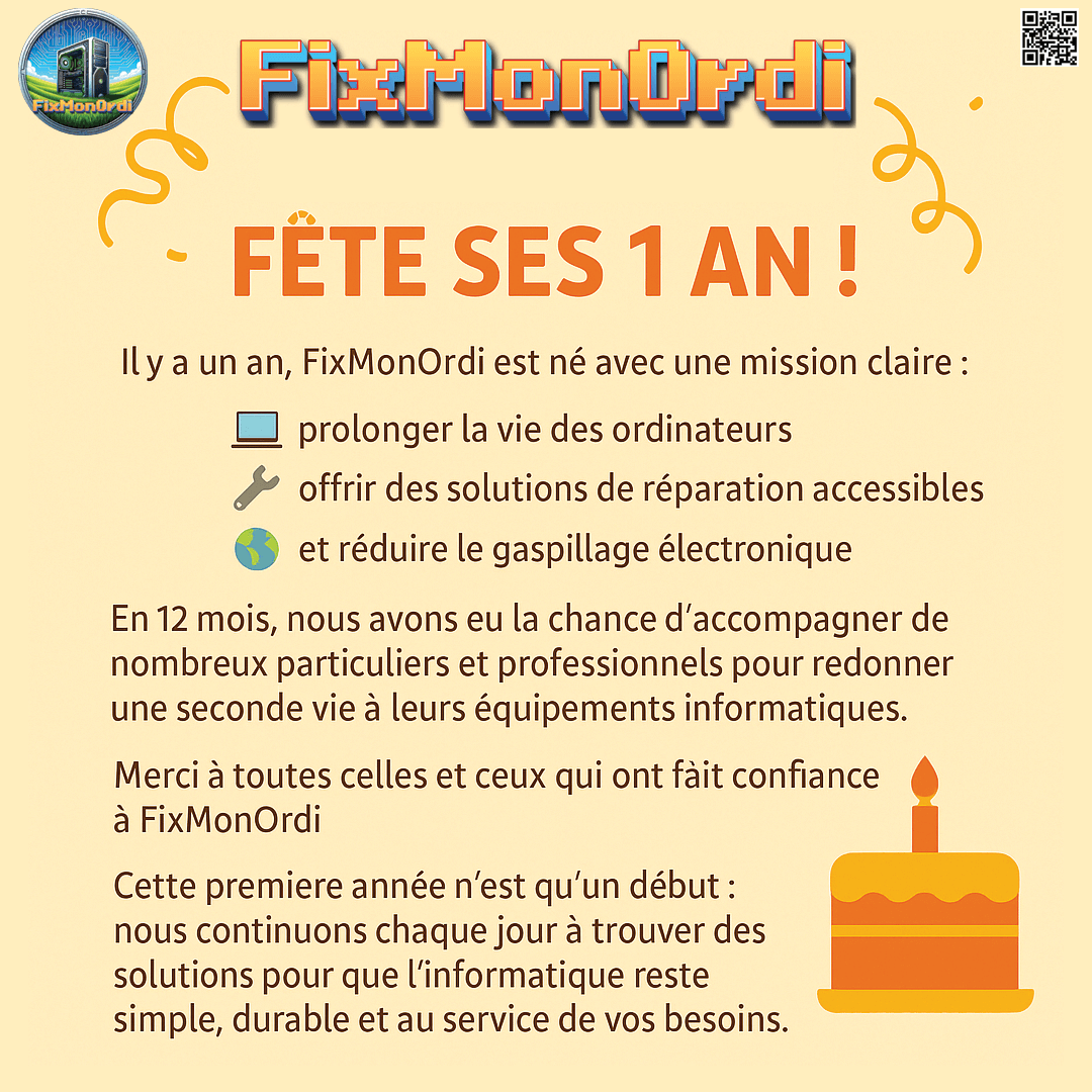Déja un an d'existence pour FixMonOrdi