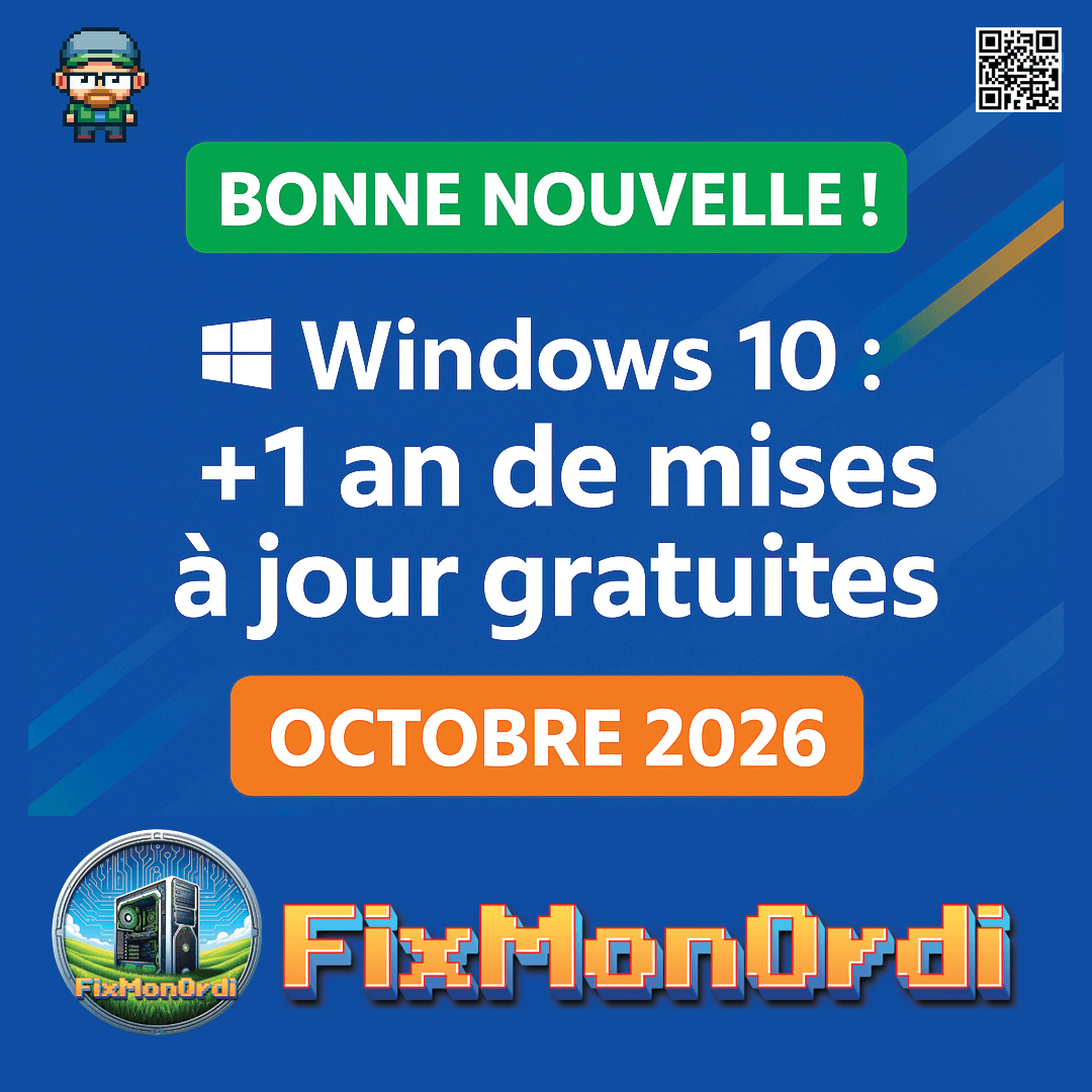 Prolongation mises à jour de Windows 10 à octobre 2026 en Europe