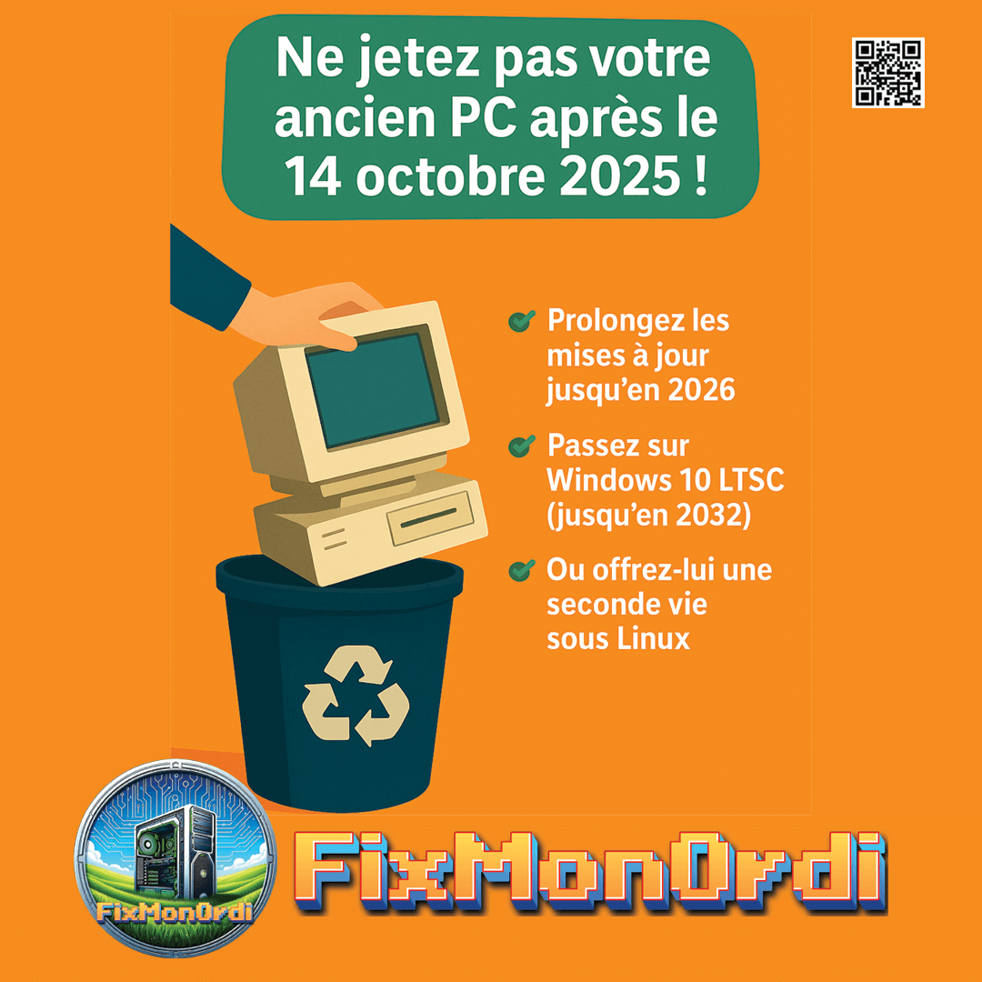 Pourquoi il ne faut pas jeter son ancien PC après le 14 octobre 2025
