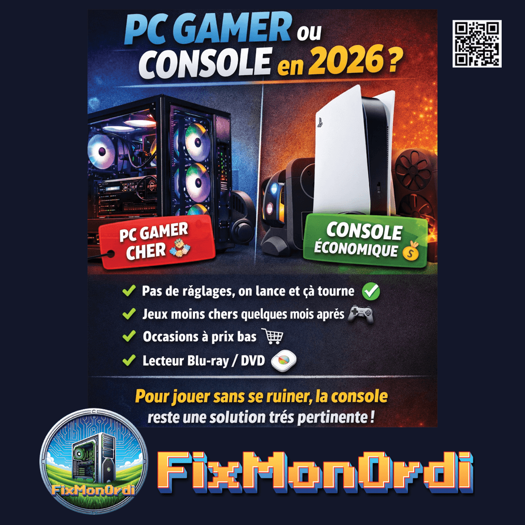 Choix entre PC gamer et console pour jouer en 2026