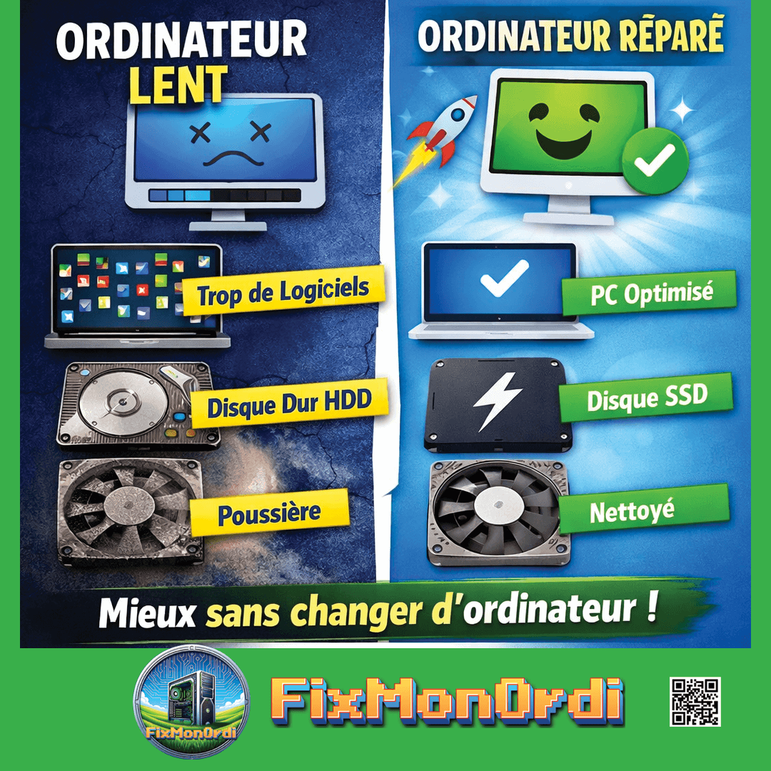 Plusieurs raisons de ralentissement du PC