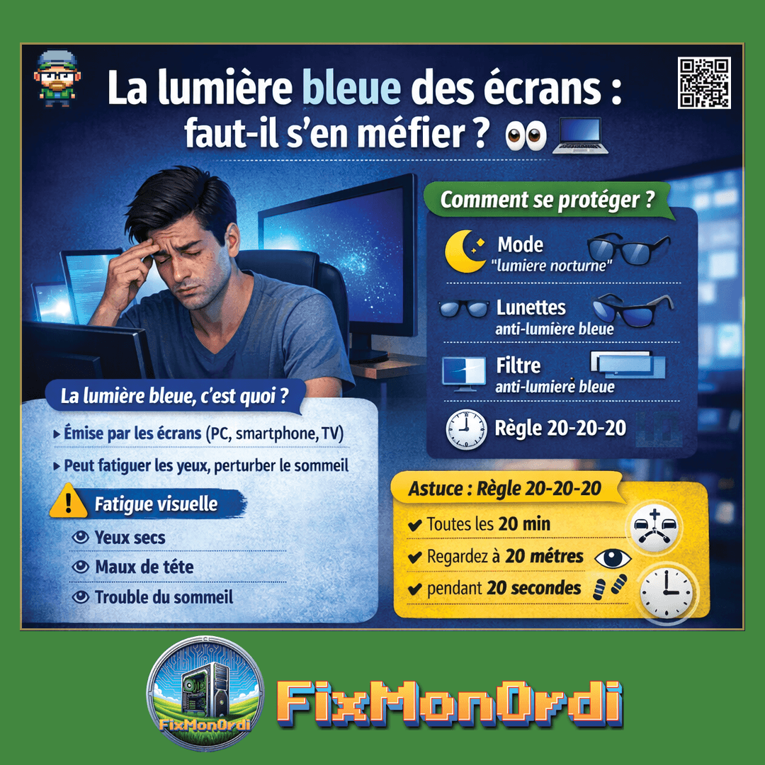 Comment se protéger de la lumière bleue des écrans