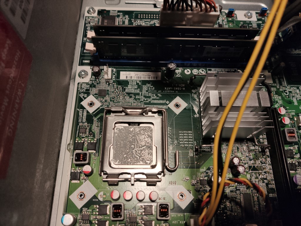 Pate thermique périmée sur un cpu