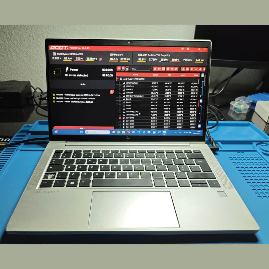 Test des températures CPU de l'ordinateur HP