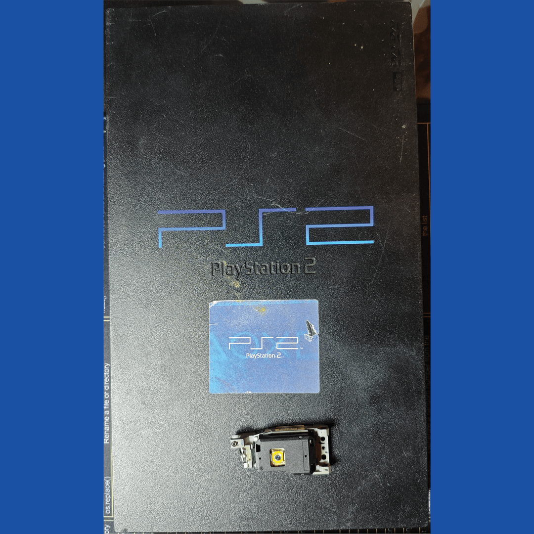Coque de la console PS2 avec son bloc lentille